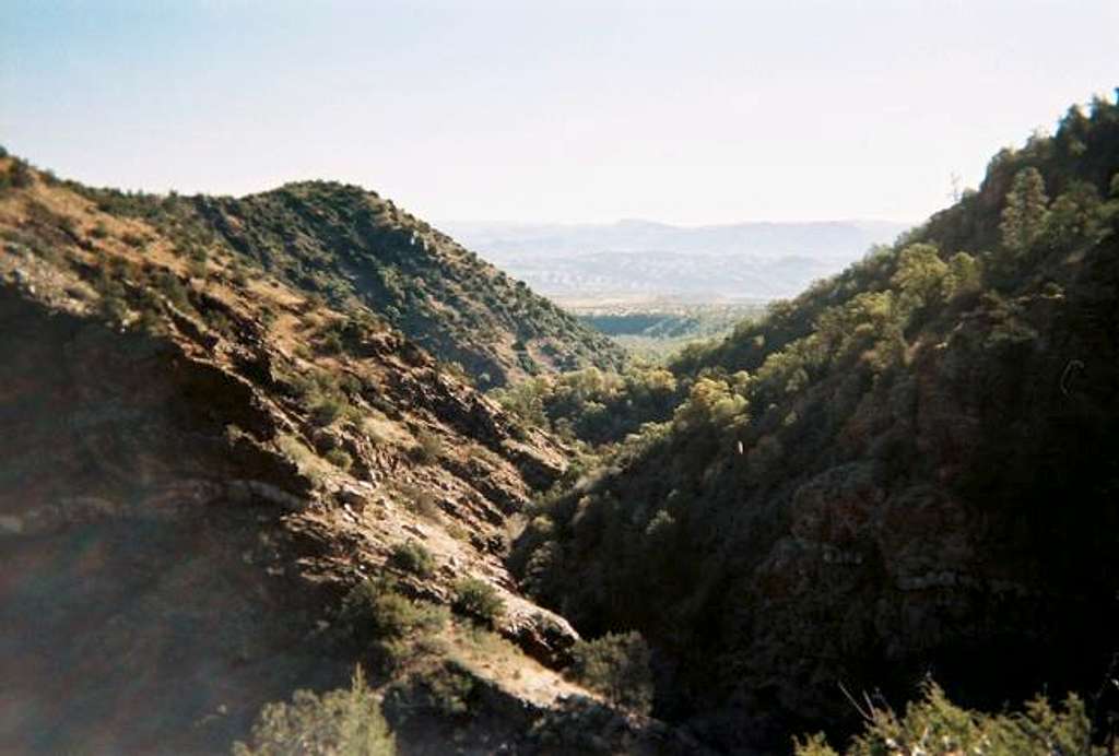 Looking down Barnhardt Canyon.