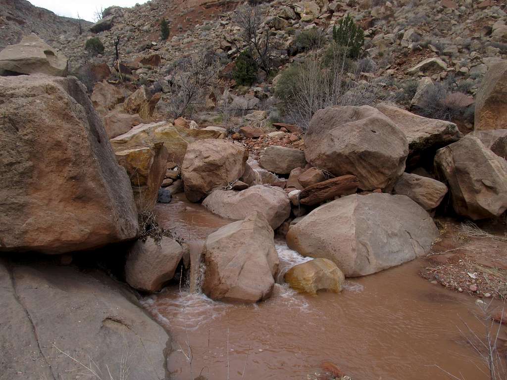 small cascades along Coalpits Wash