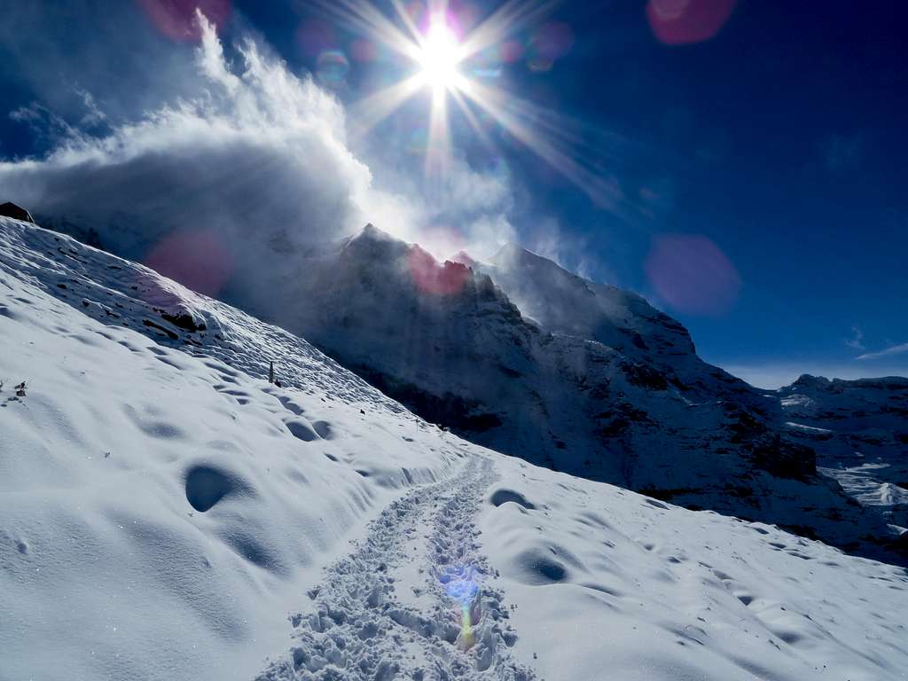 The Jungfrau from the Eigerglescher Trail