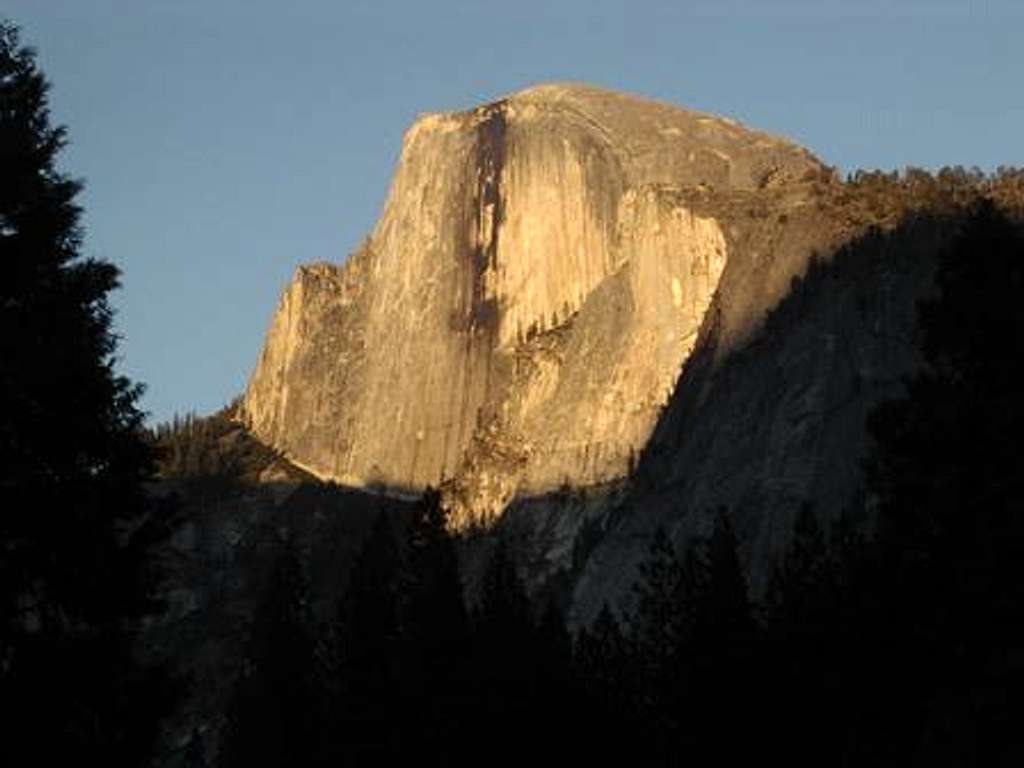 Half Dome during sunset