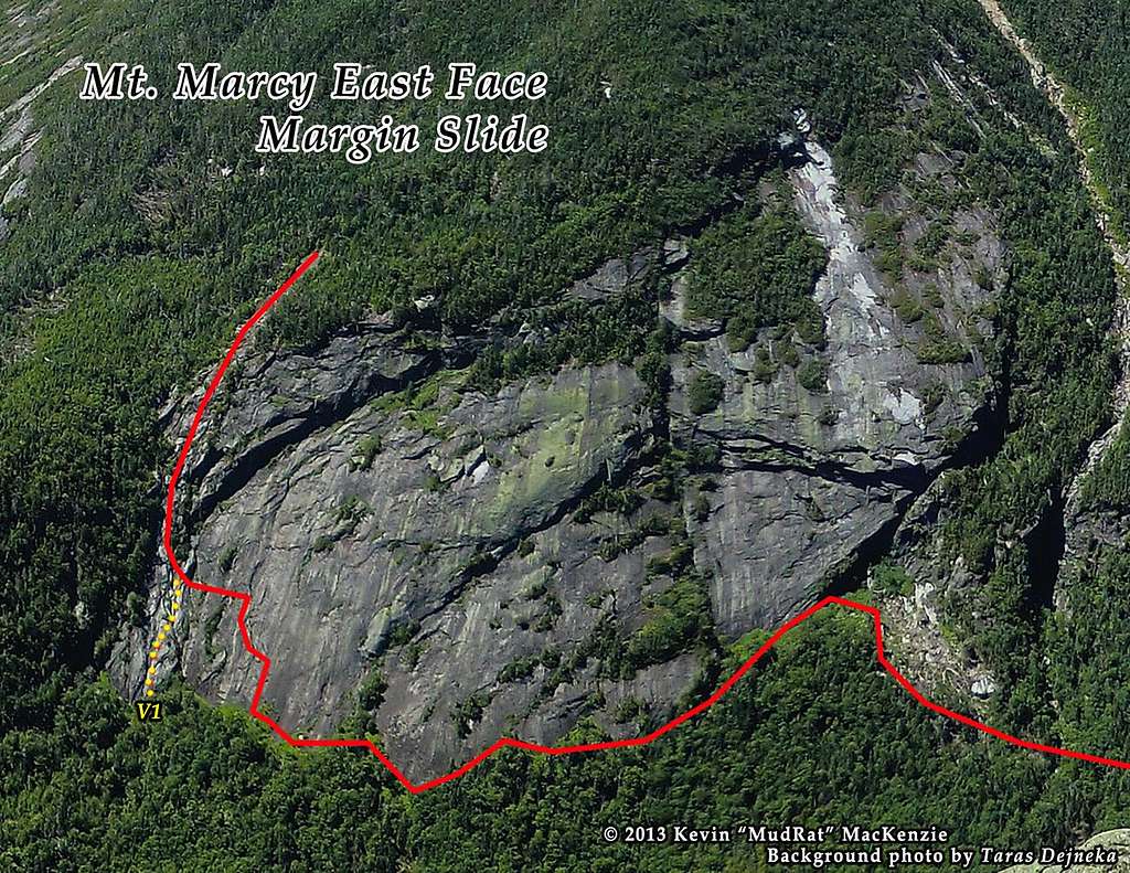 Marcy East Face Margin Slide Route