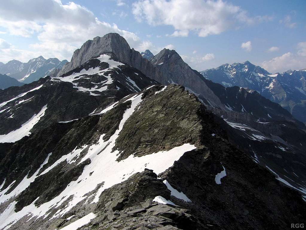 Lodner (3228m) from Lazinser Rötelspitze (3037m)