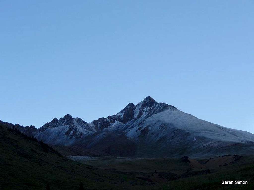 Approaching Matterhorn Peak at daybreak