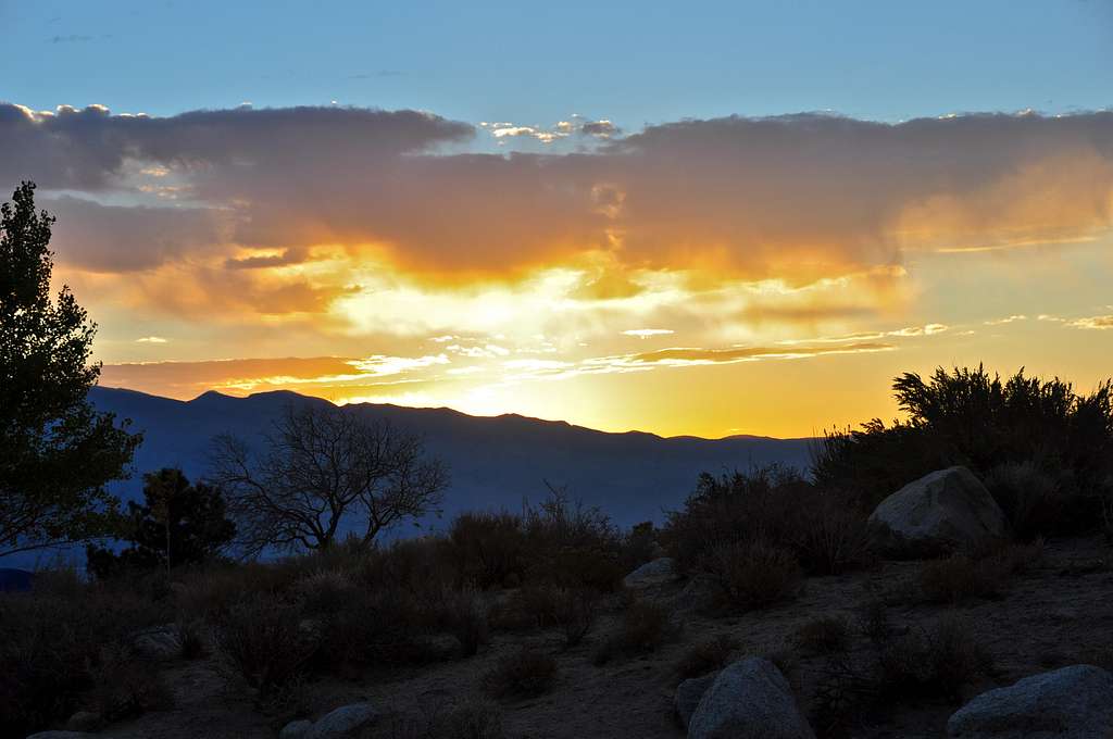 Moments before sunrise on Inyo Mountains