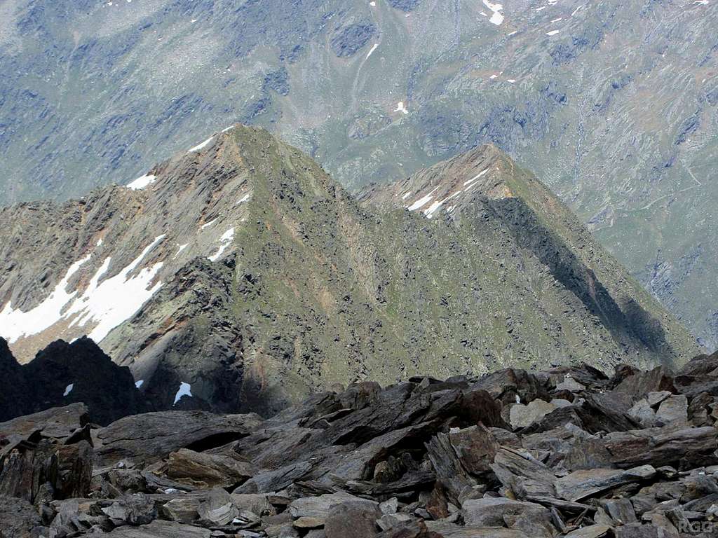 The northernmost part of the Hühnerjochkamm, seen from Gfallwand