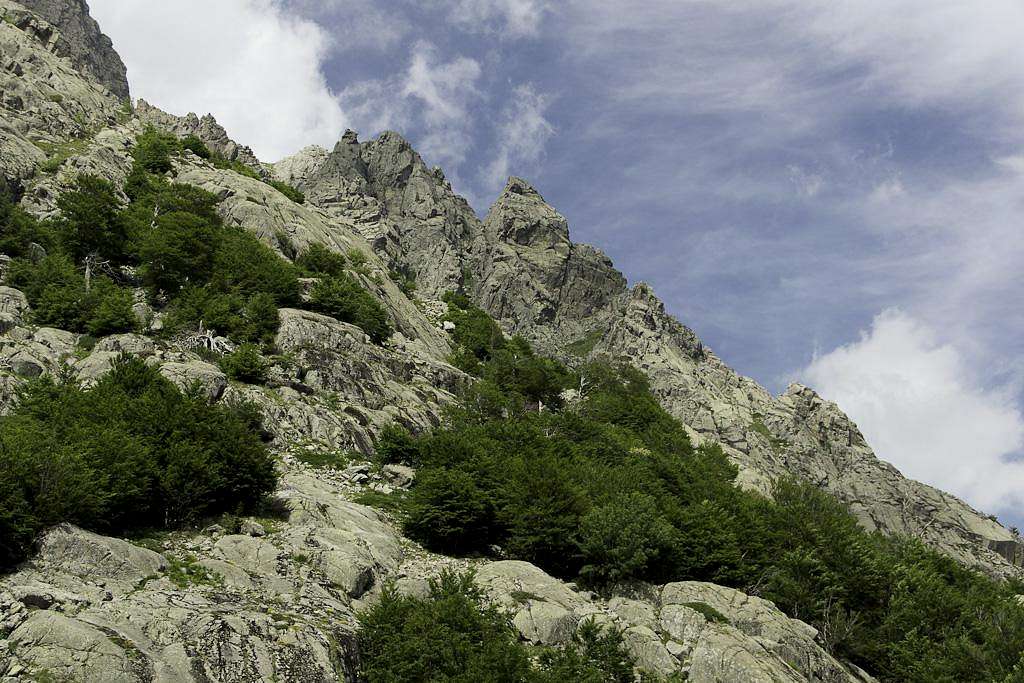Towers on the Monte d'Oro North Ridge