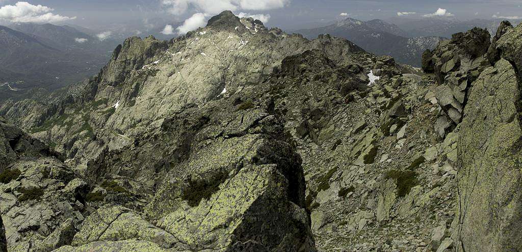 The west ridge during descent