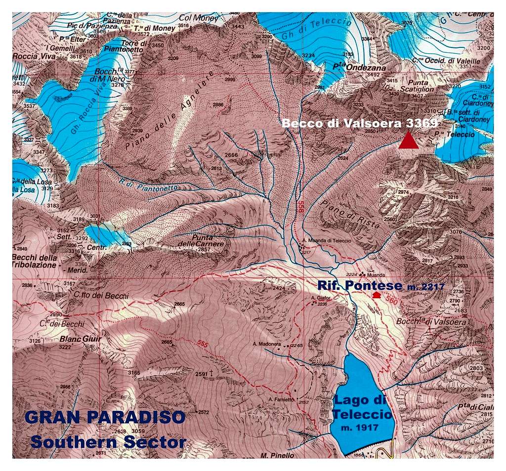 Becco di Valsoera map