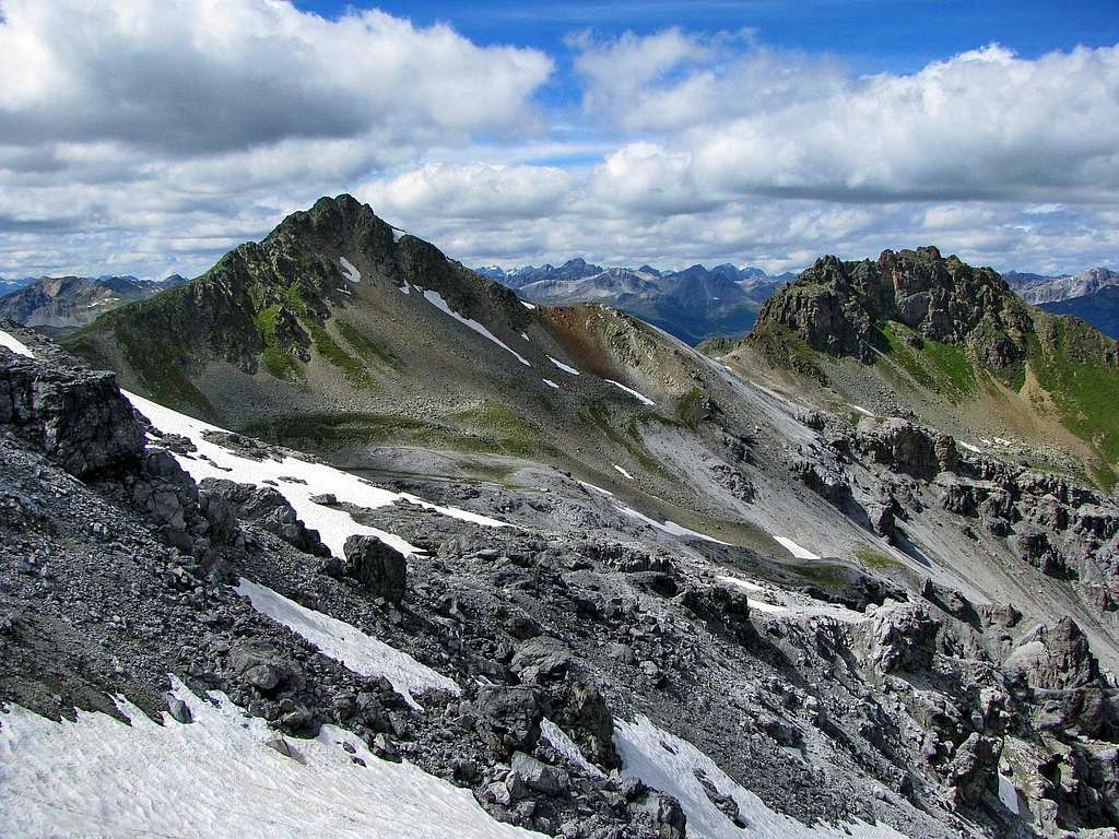 Peaks in Umbrail ridge
