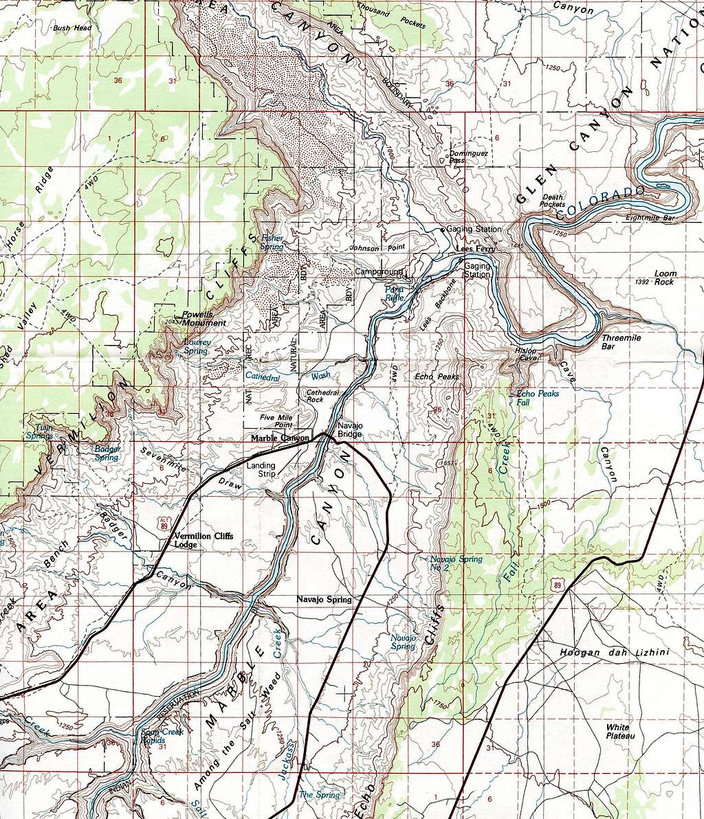 Lee's Ferry - map