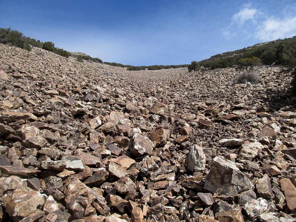 first talus slope