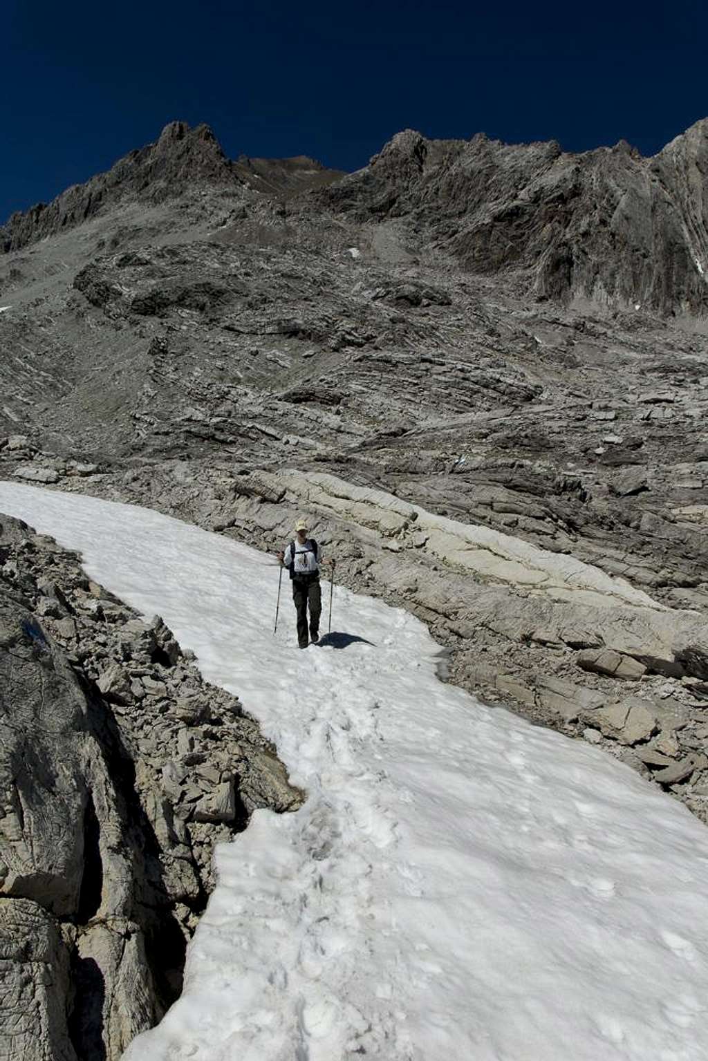 Snow on Tote Alp beneath the Schesaplana summit