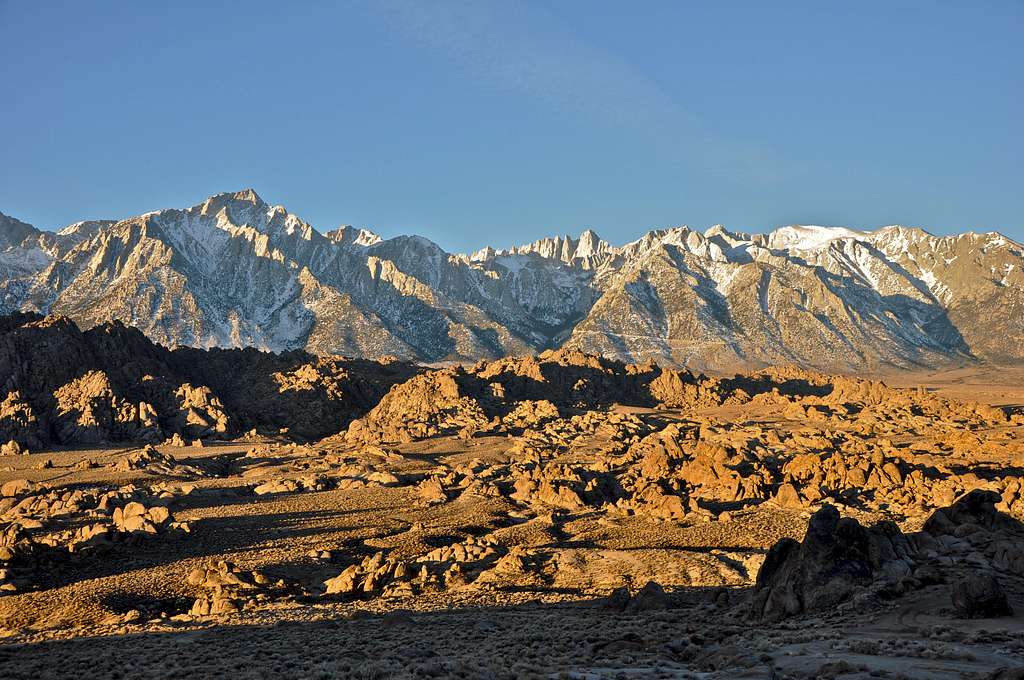 Long Shadows in The Alabama Hills