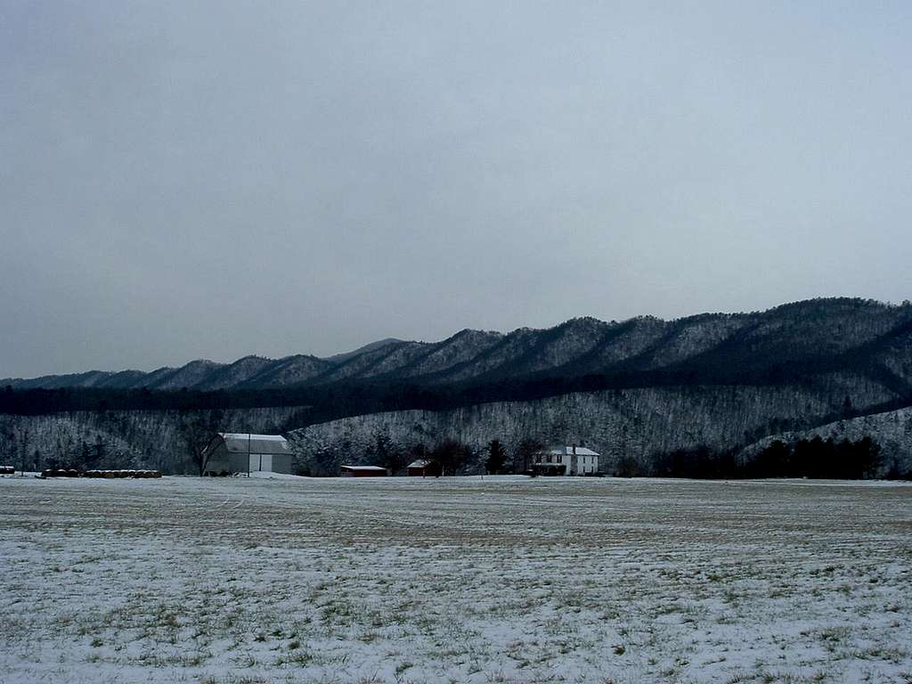First Mountain Ridge in Winter