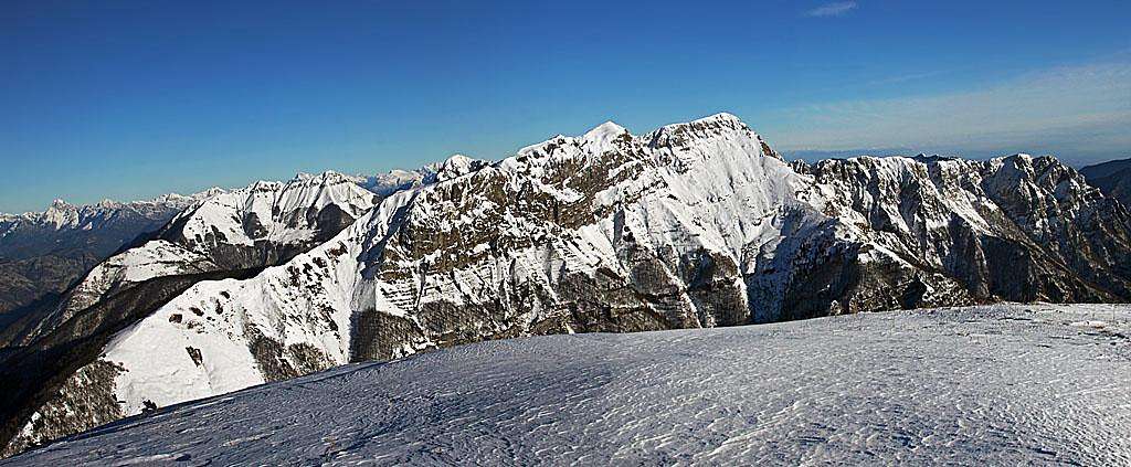 Monte Valcalda from Monte Rest