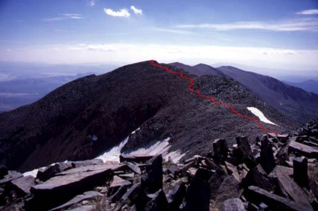 The route on the traverse...