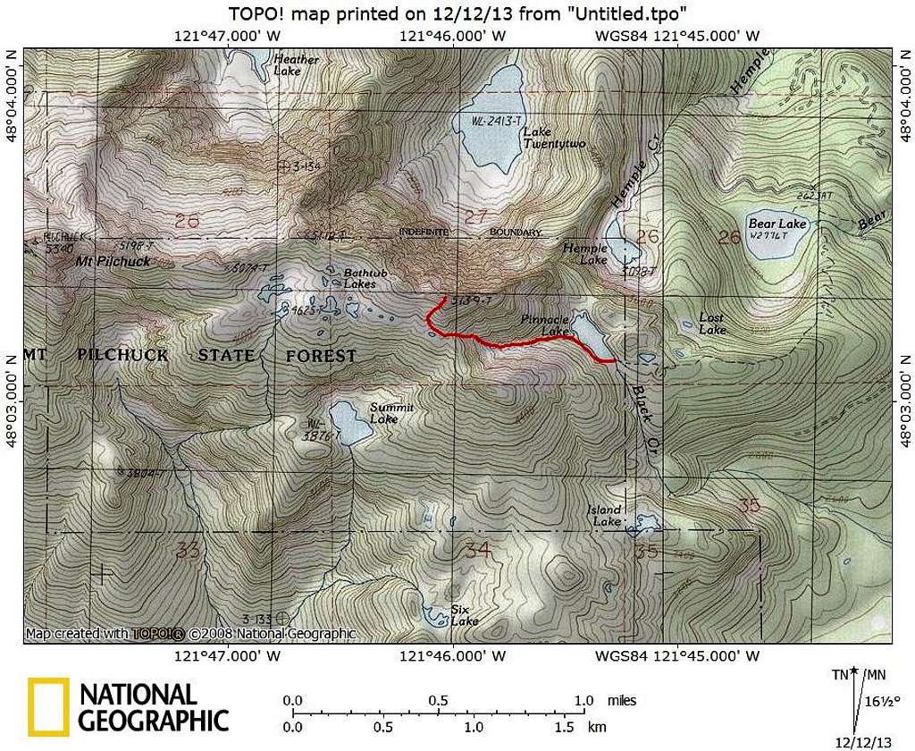 Hermans Peak route map