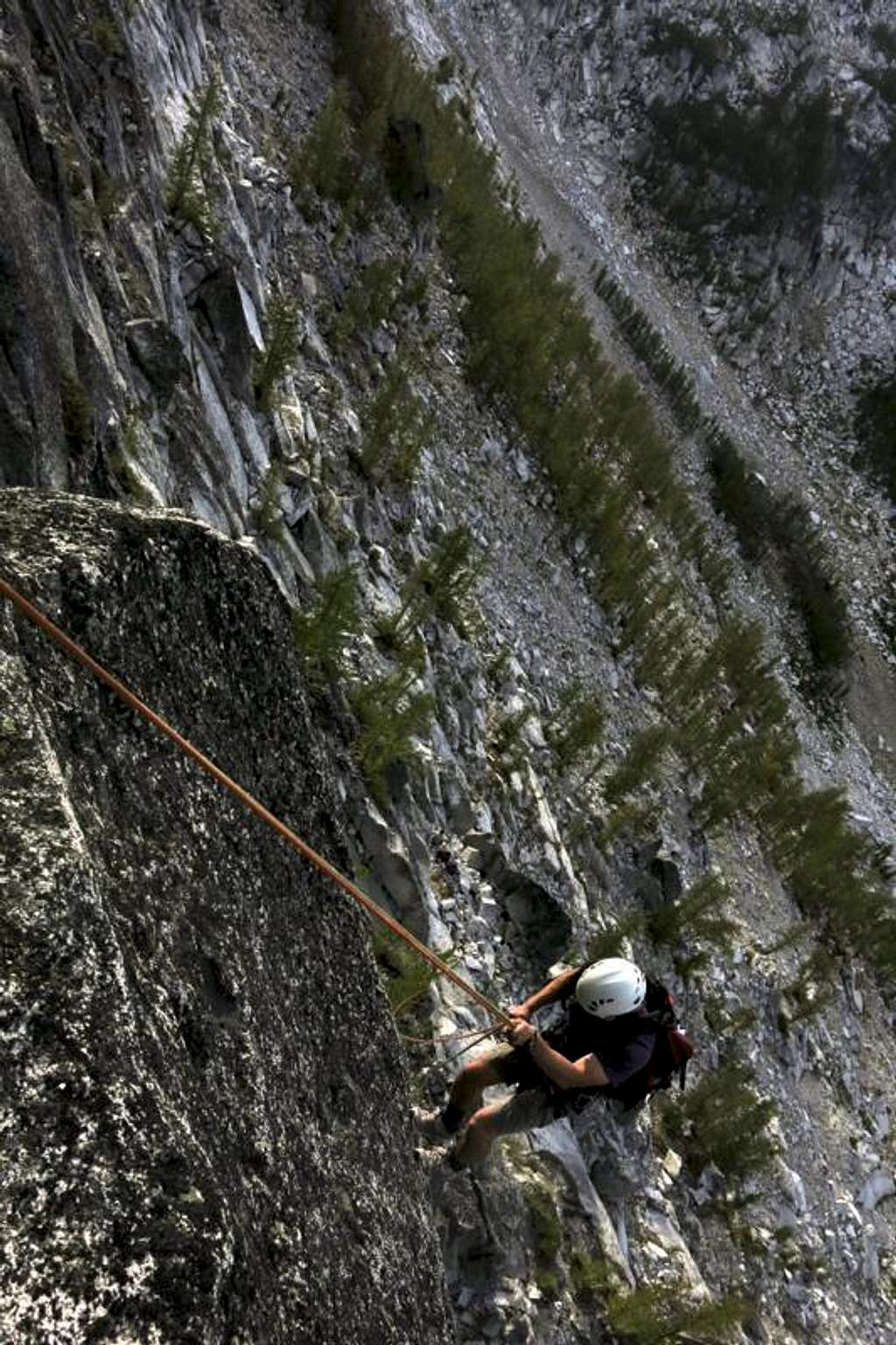 Rappelling Prusik's North Face