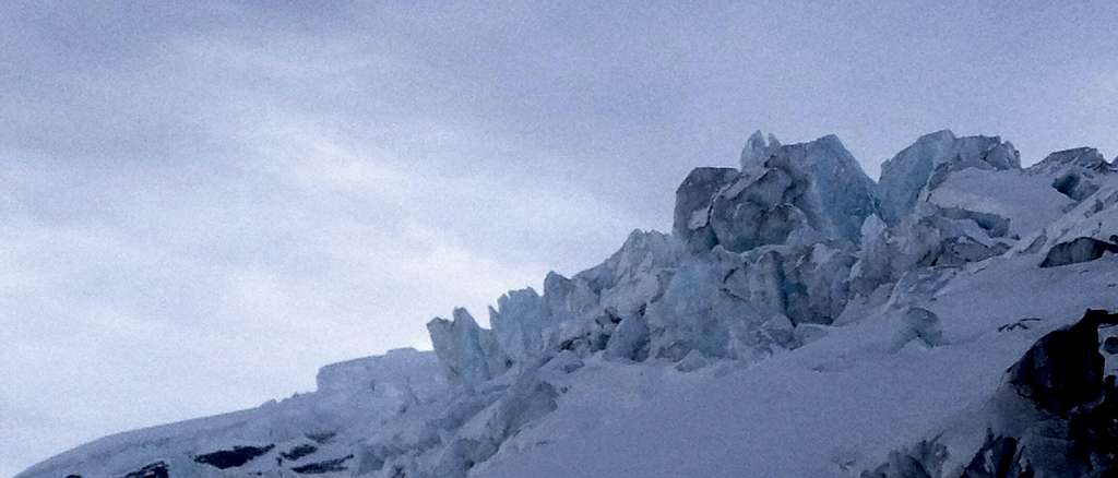Steepest part of Ice Falls on Mt. Baker