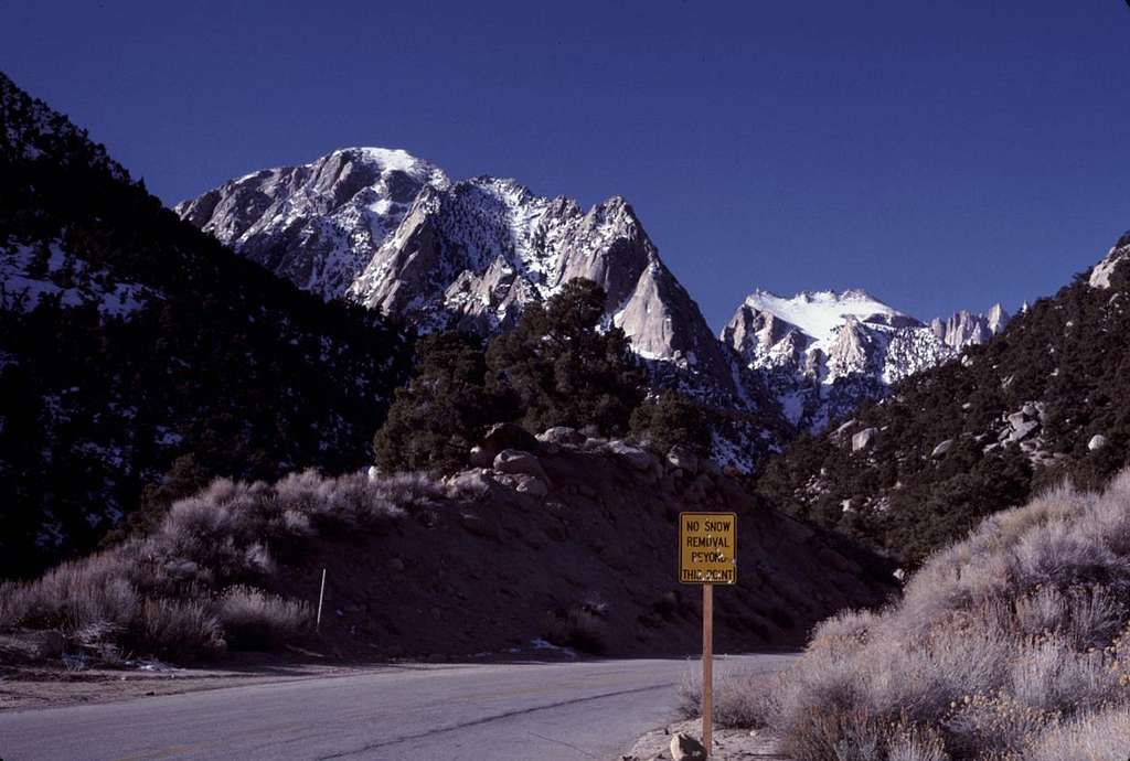 Whitney Portal Road in the Winter
