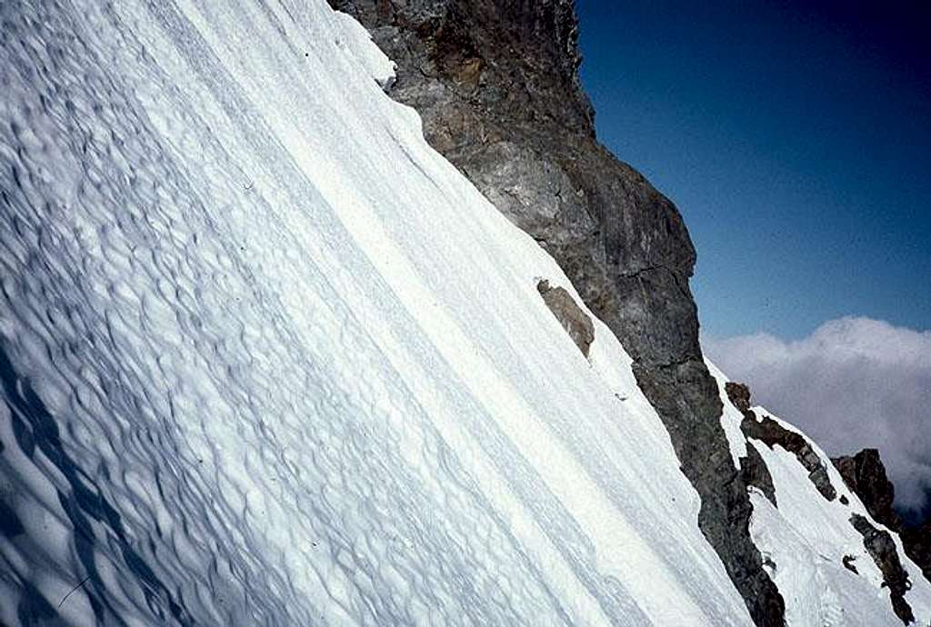 Arriving at the couloir from...