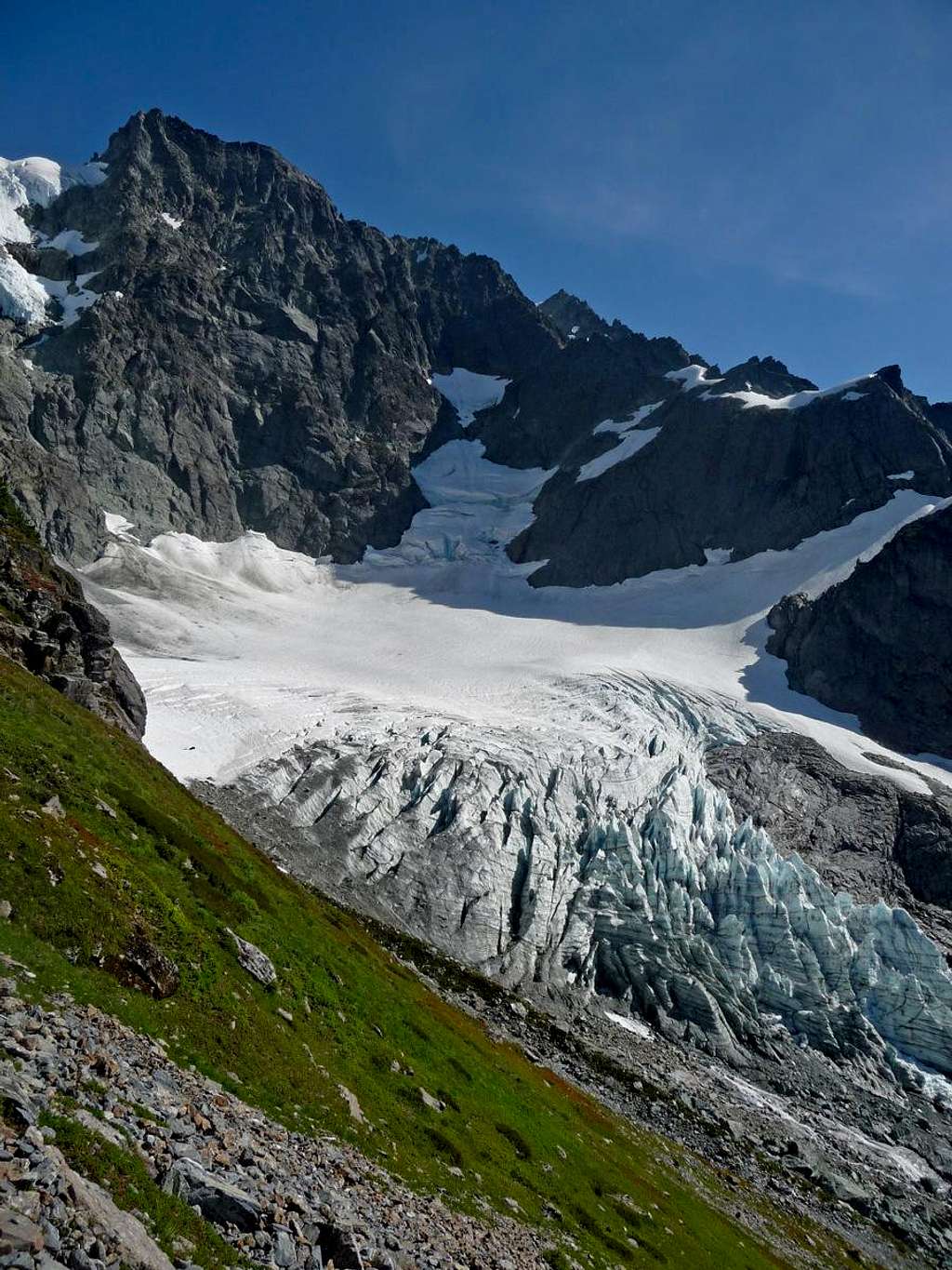 Lower Curtis Glacier from the Grassy Slopes