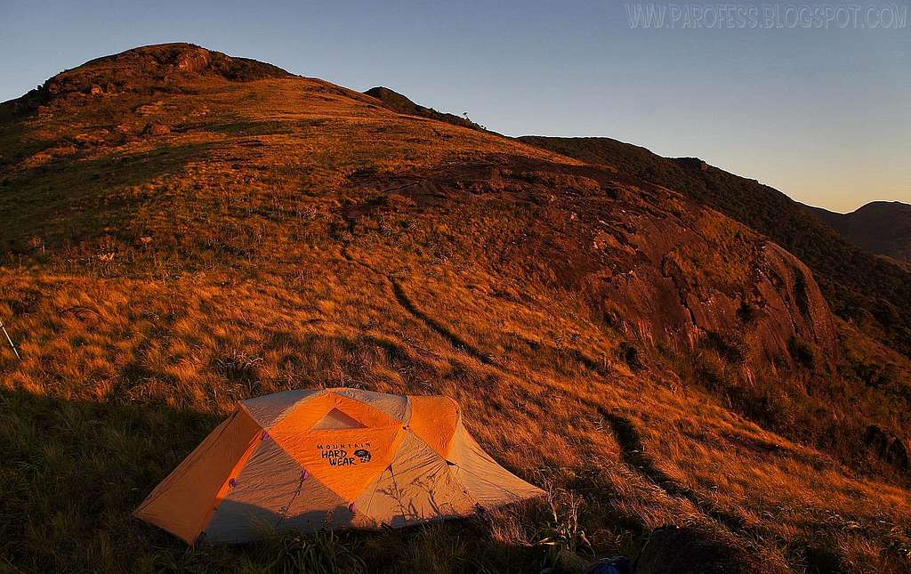 Our tent in alpenglow