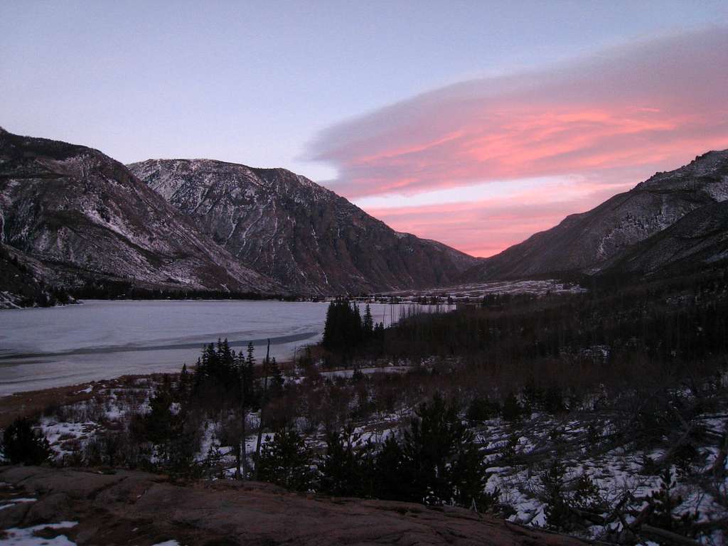 East Rosebud Lake sunrise