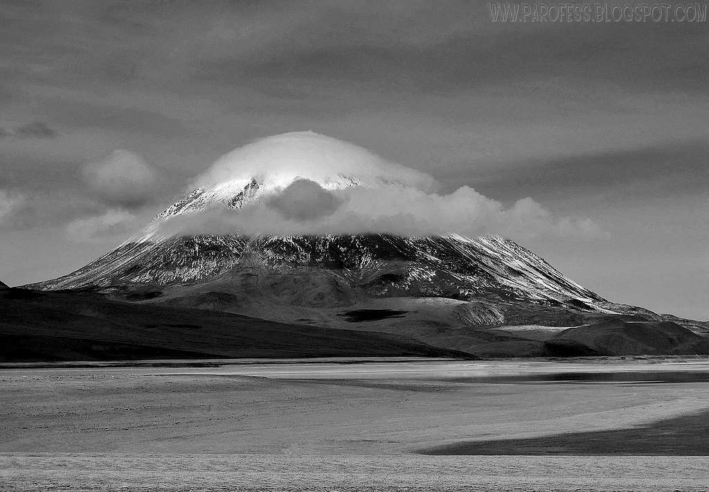 Licancabur all dressed up (in B&W)