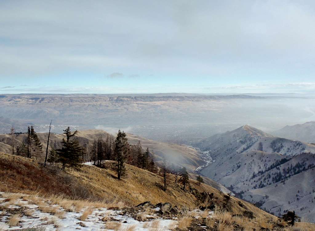 View of Wenatchee from the east summit