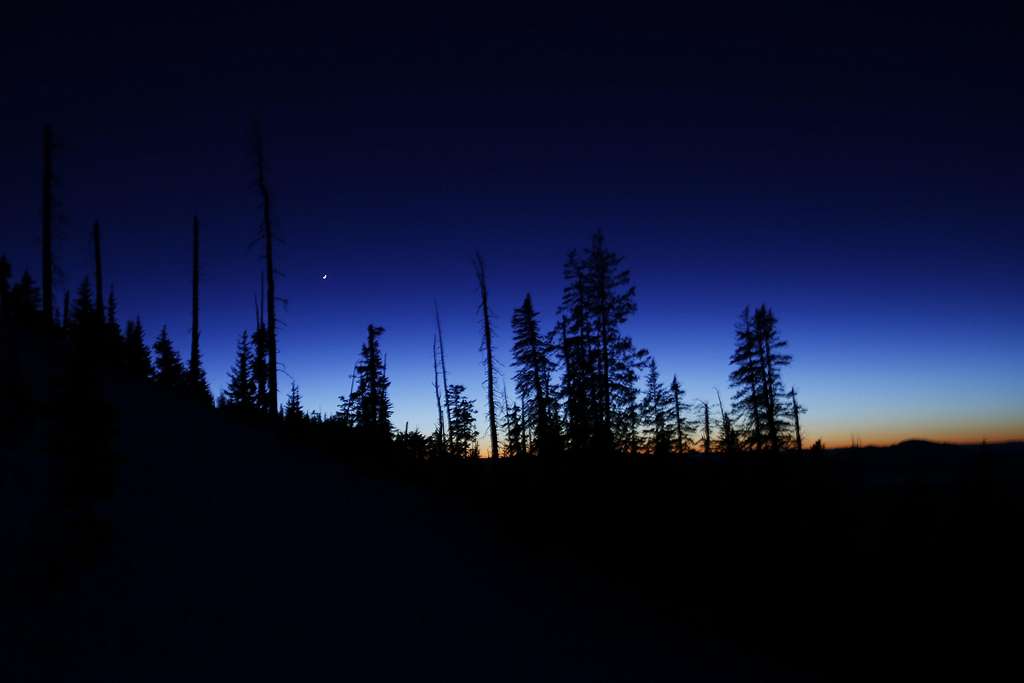 Skiing at Dusk