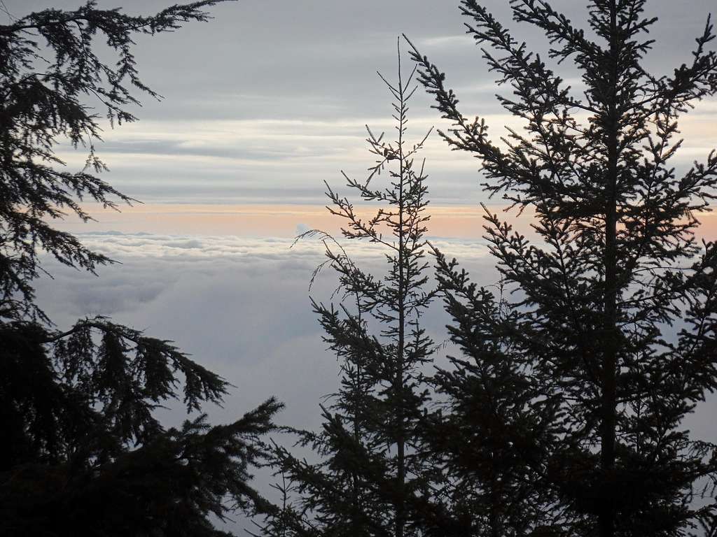 At the foot of the inversion fog
