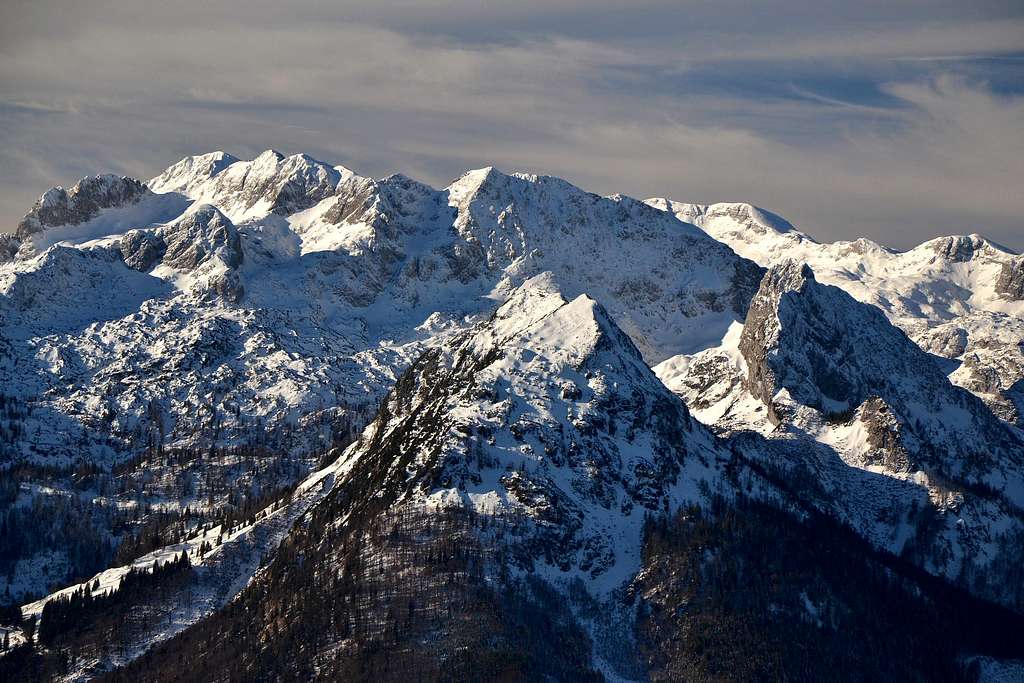 The Tennengebirge range in winter