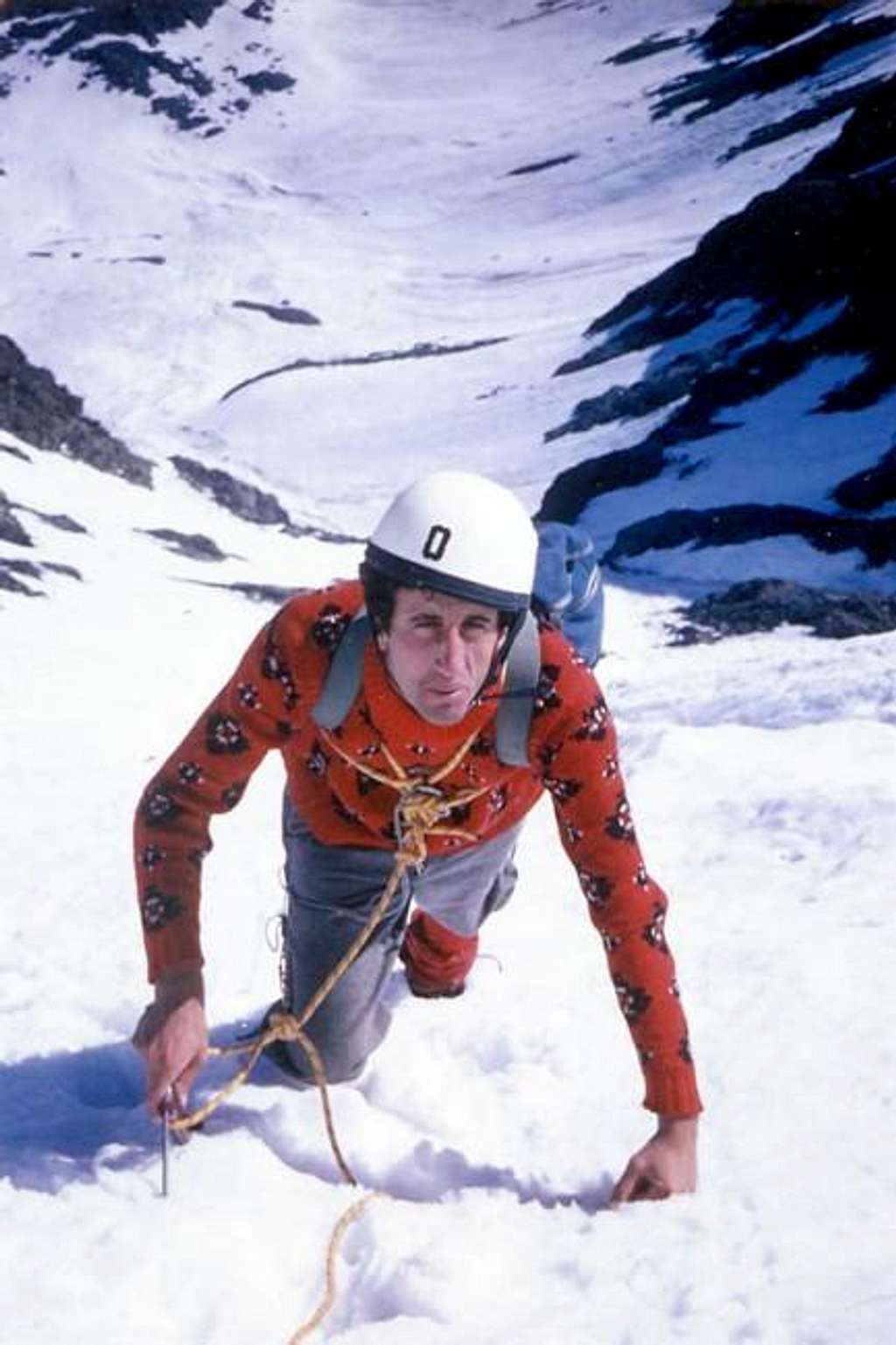 Osvaldo Cardellina on the Northern Wall of Monte Paramont <i>(3301m)</i>