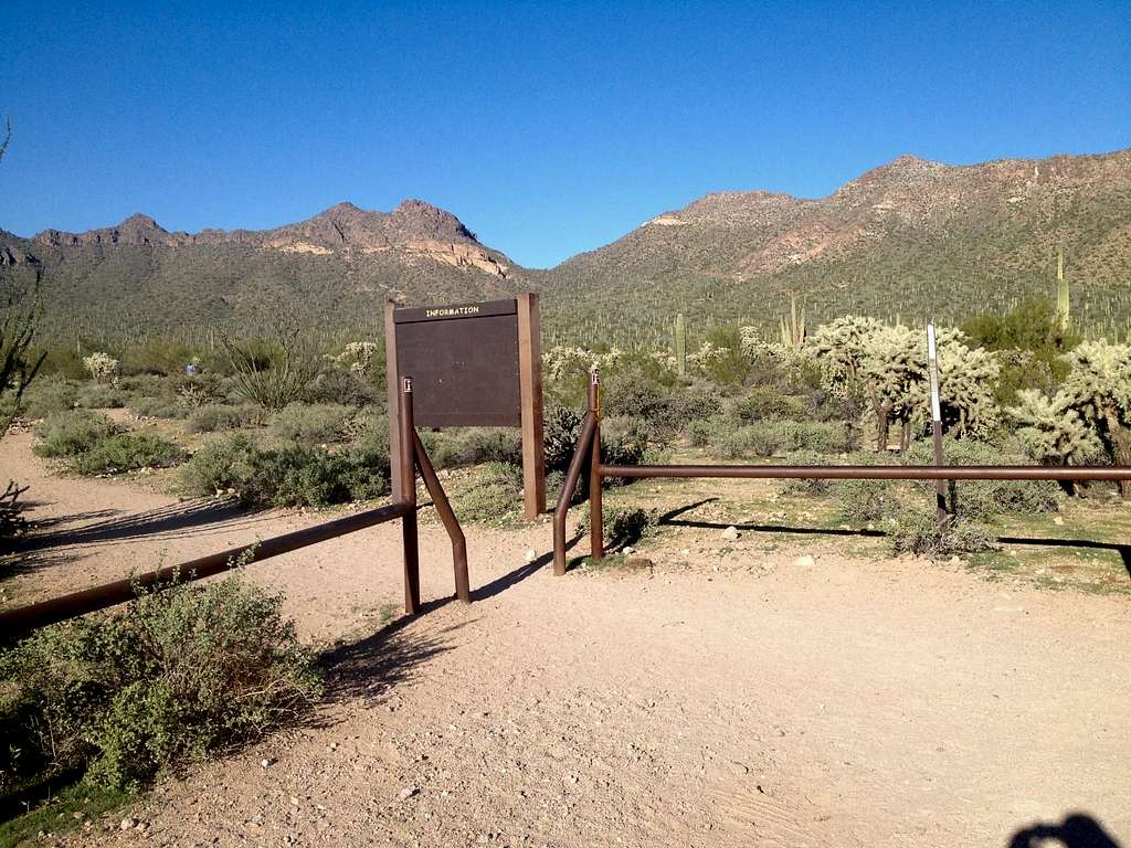 The Meridian Trailhead with Temptation Peak on the right