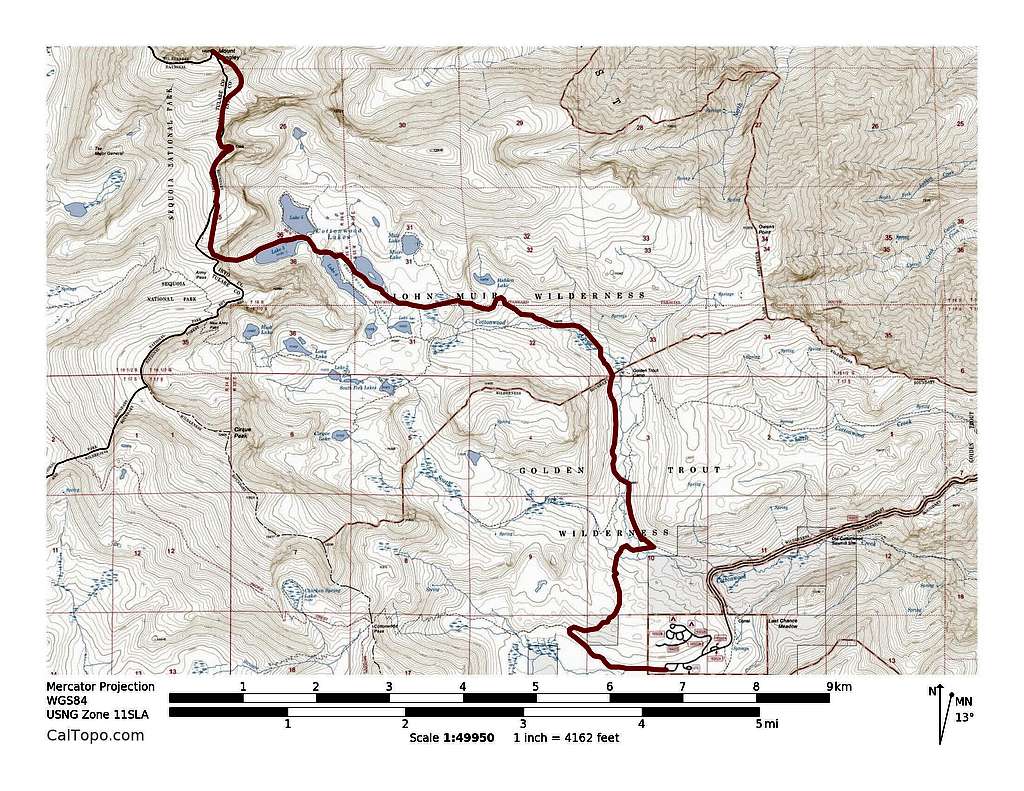Mount Langley's Winter Pass Route