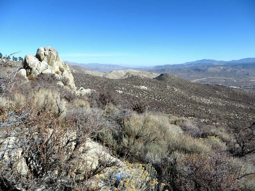 View northeast from the descent