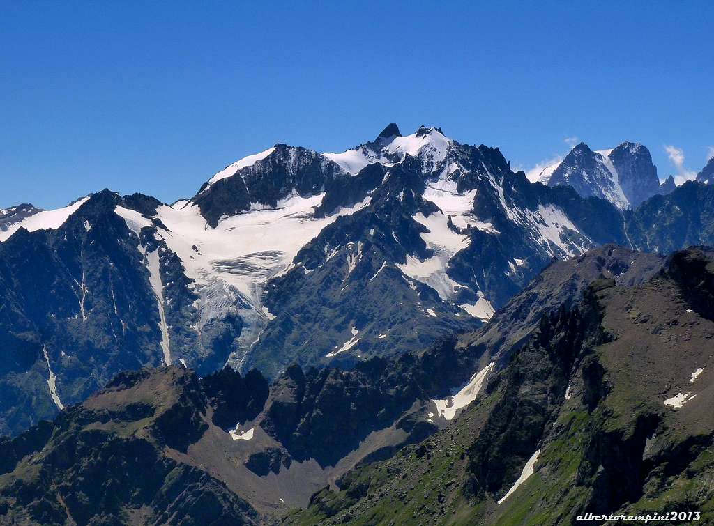 A glance over the Ecrins Massif from Tour Termier