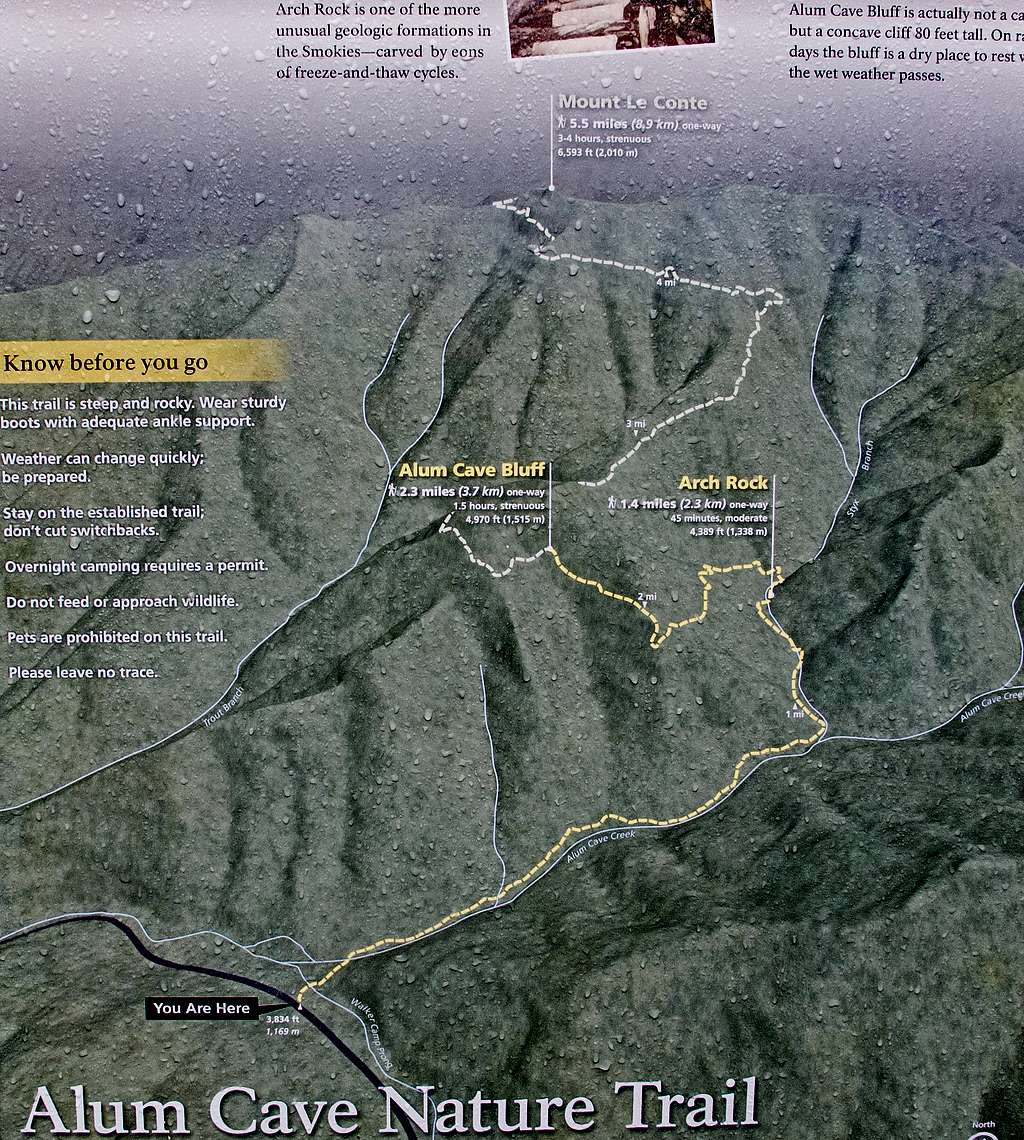 Alum Cave Trail Map