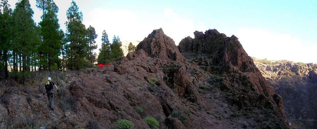 Via Ferrata Baviera: beginning of the descent route