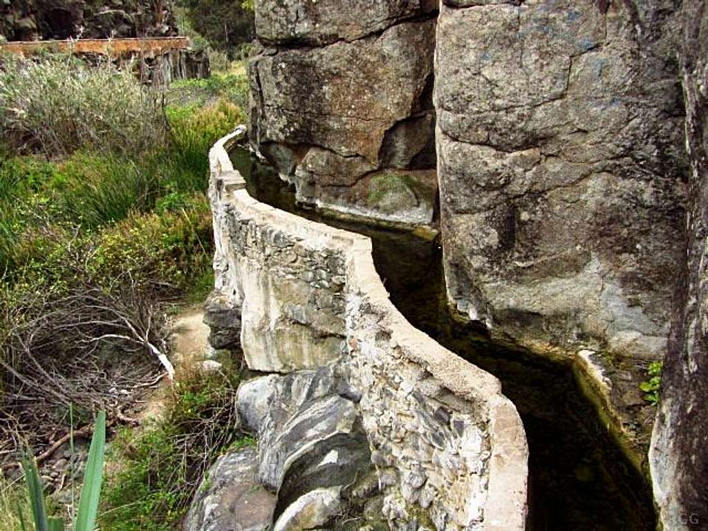 Irrigation channel in Barranco de Moya