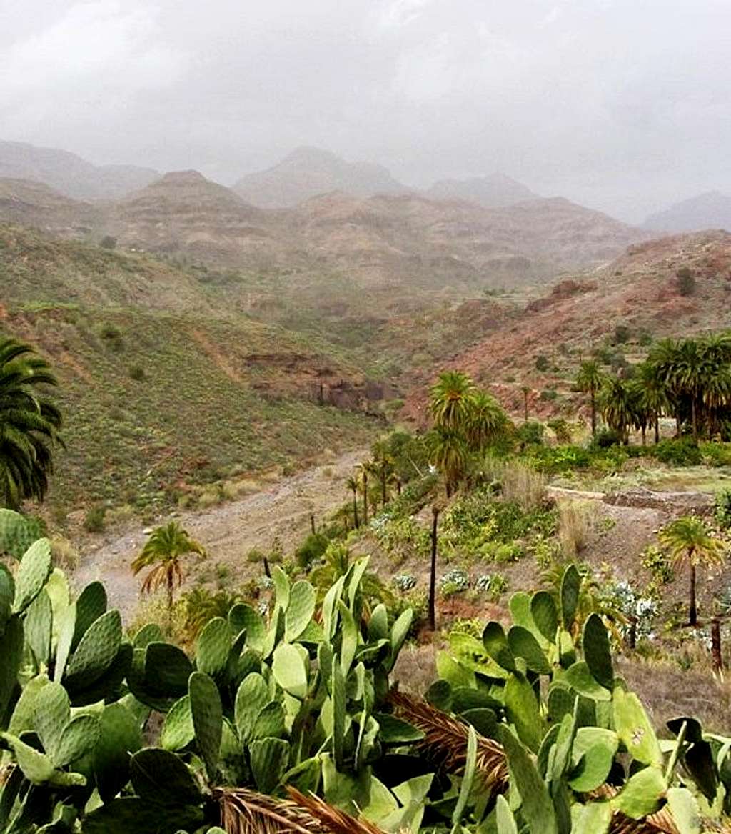 The view towards the canyon from the village of Sorrueda