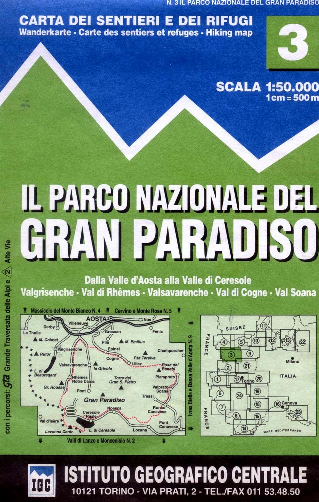 Gran Paradiso map 1:50.000