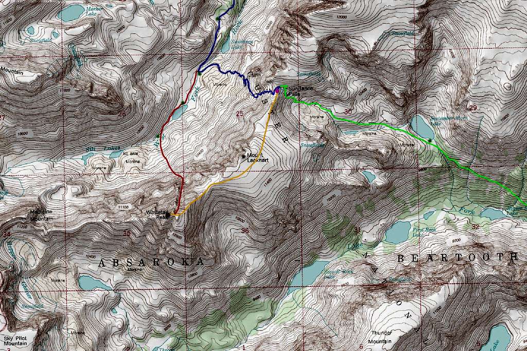 Whitetail Peak Map