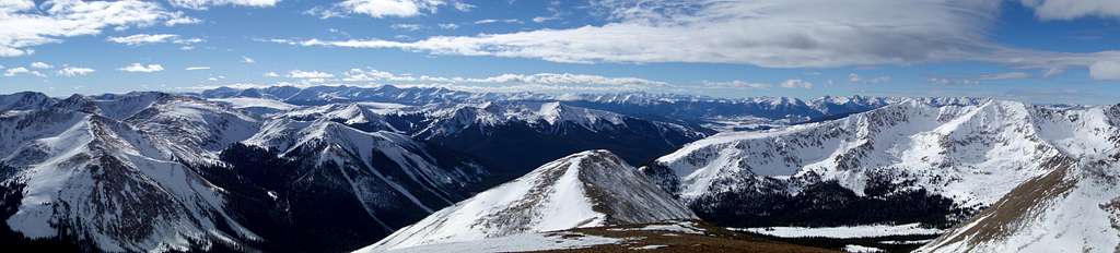 Panorama from summit of Rubby Mountain.