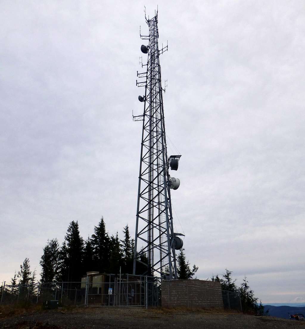 Communication tower on Frailey Mountain's east summit