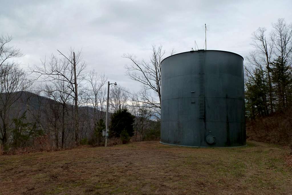 Water Tower at the Roundtop Ridge Trailhead