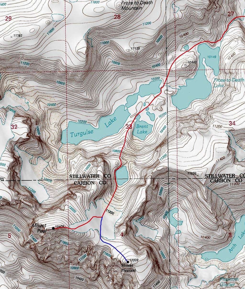 Mount Peal Route Map