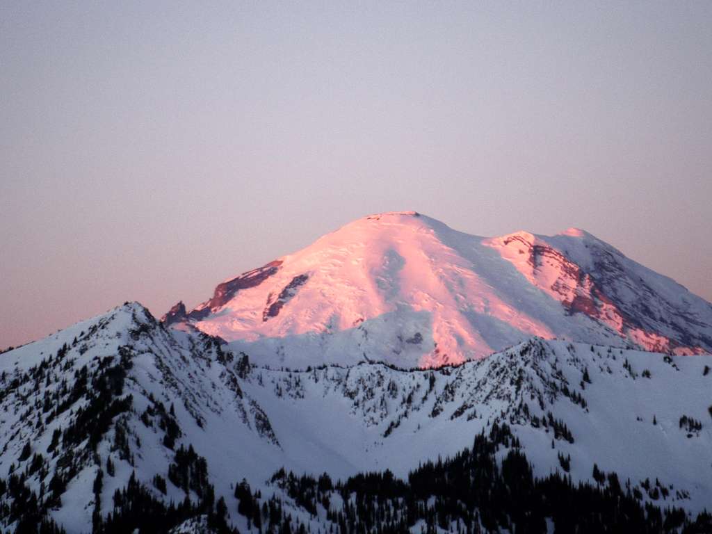 Purple Sunrise on Mount Rainier
