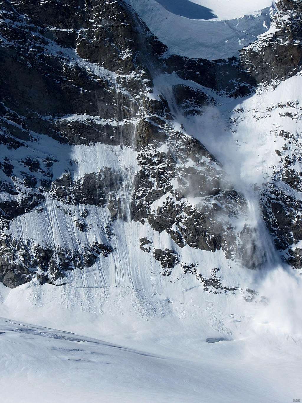 Monte Rosa avalanche closeup series, 2/4